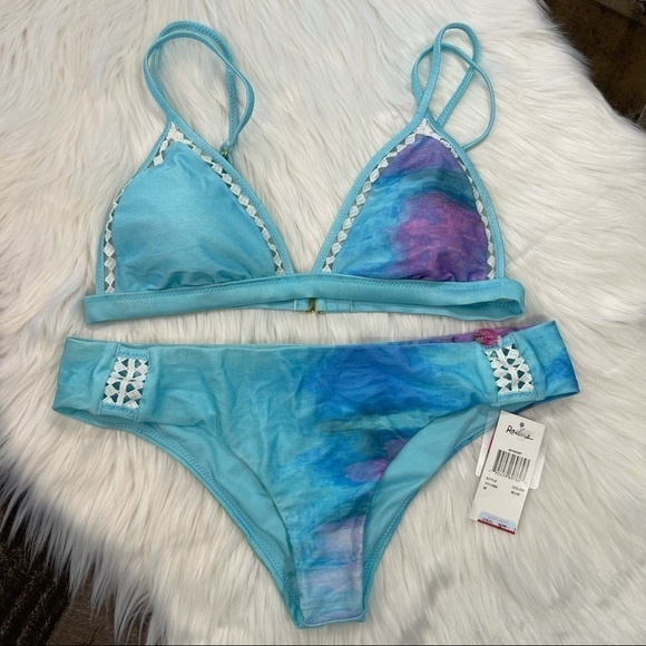 NWT Raisins Sunshine Fixed Tri Bikini Set - Picture 1 of 13